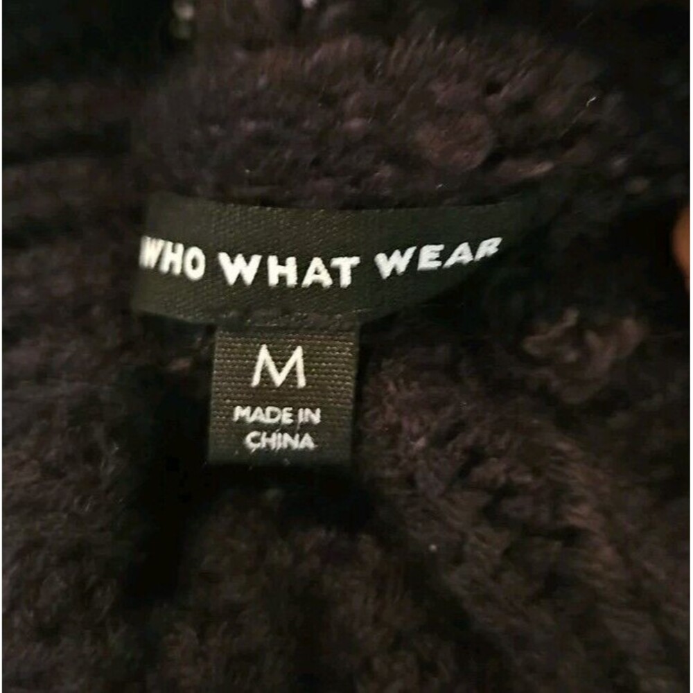 Who What Wear Womens Medium Turtleneck Sweater Black  Wool Blend Long Sleeve... - Picture 4 of 6